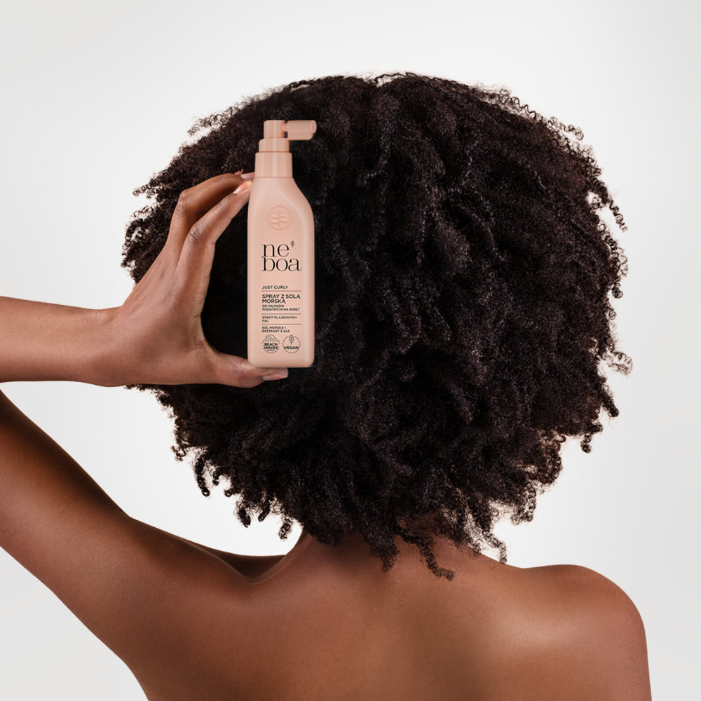 JUST CURLY Spray z solą morską do włosów podatnych na skręt PL