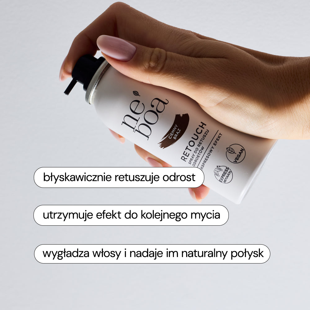 Retouch spray do retuszu odrostów Ciemny Brąz