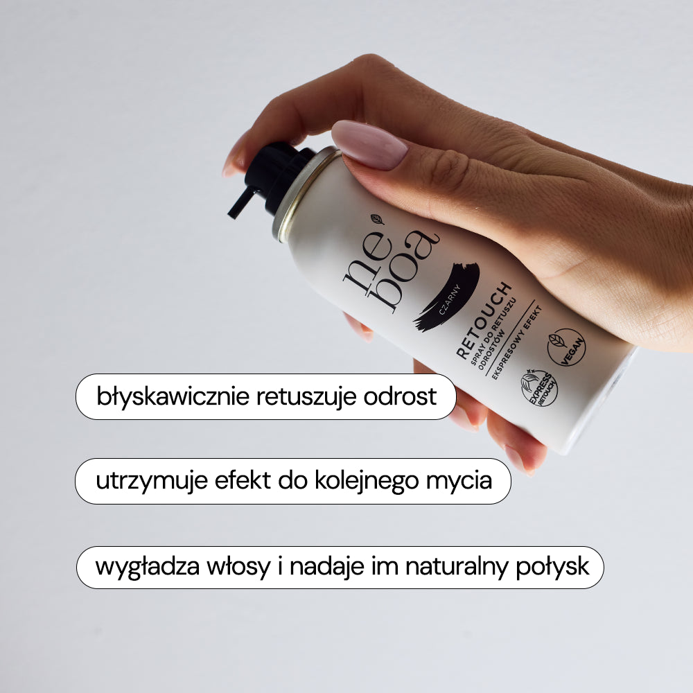 Retouch spray do retuszu odrostów Czarny
